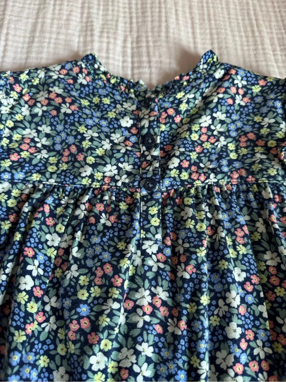 GAP Navy Long-Sleeve Floral Tunic Top